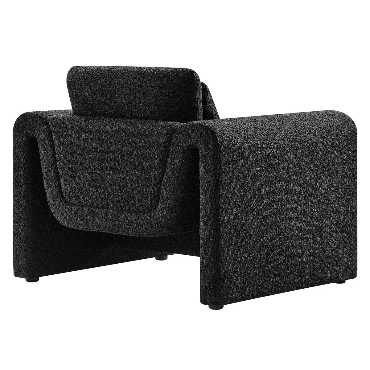 Waverly Boucle Upholstered Armchair black boucle fabric, compact armchair by HouseOfZazla on Tampa Home & Garden Store