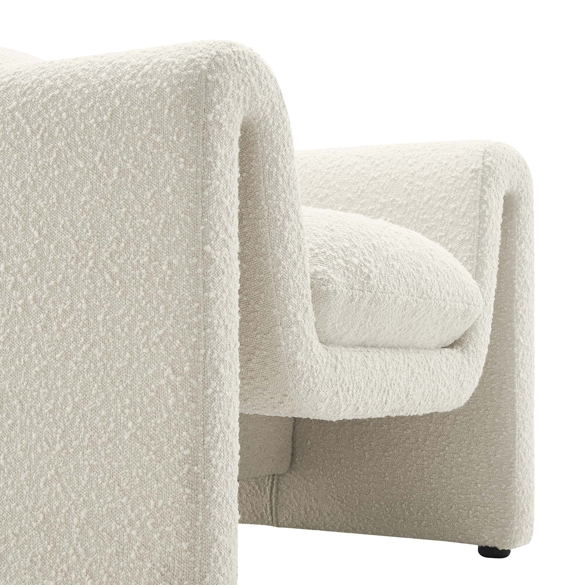 Waverly Boucle Upholstered Armchair by Modway in ivory cream boucle fabric on Tampa Home & Garden Store