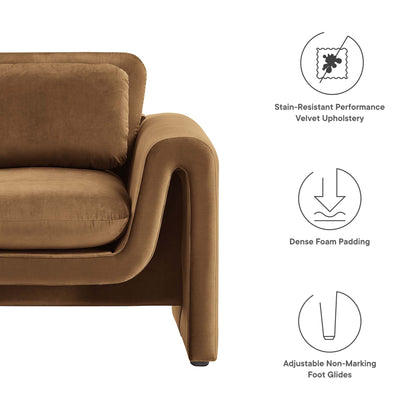 Waverly Performance Velvet Armchair for Home