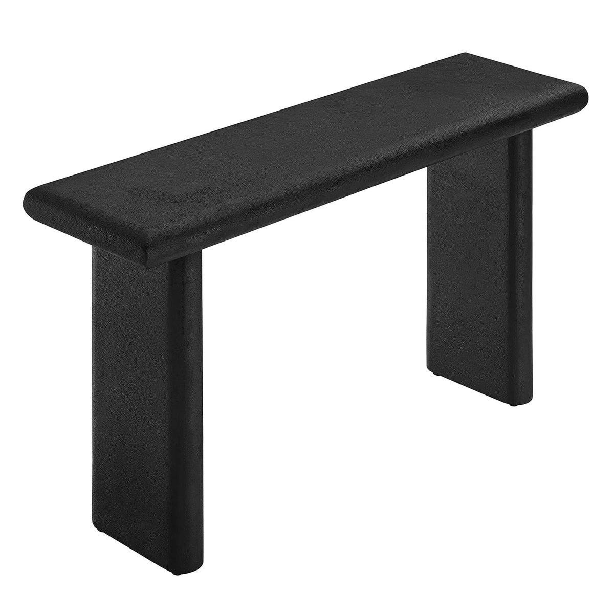 Relic Concrete Textured Console Table by Modway, black textured top with chunky rectangular legs on Tampa Home & Garden Store