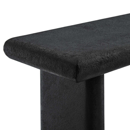 Relic Concrete Textured Console Table black top with rounded edge by Modway on Tampa Home & Garden Store