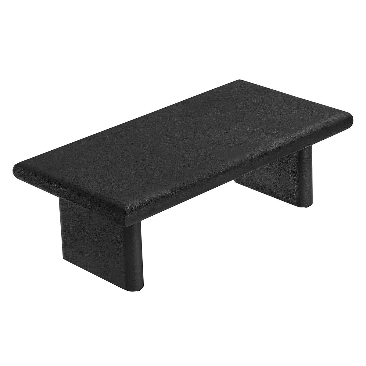 Relic Concrete Textured Coffee Table by Modway black textured top with chunky block legs on Tampa Home & Garden Store