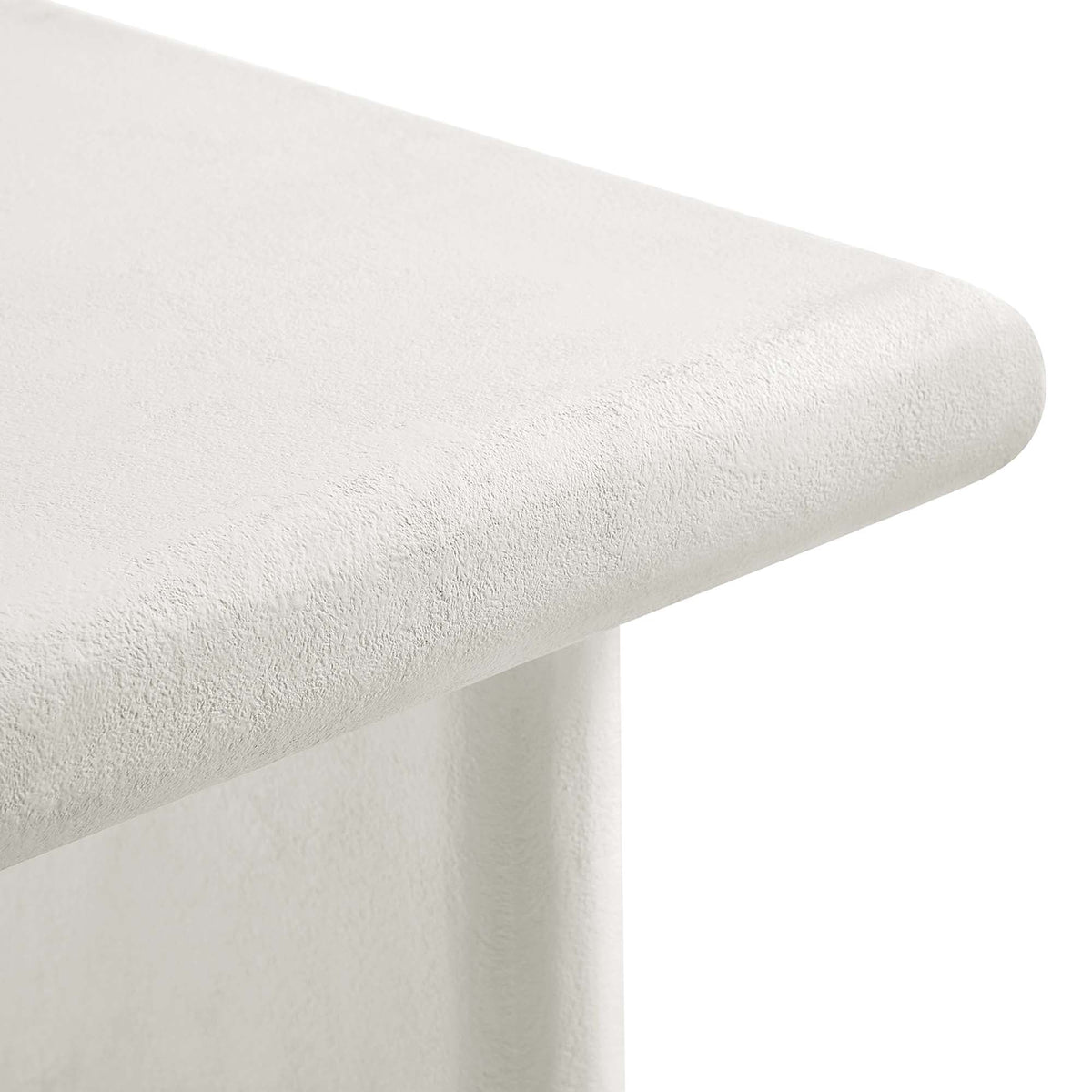 Relic Concrete Textured Coffee Table white concrete finish with rounded edge by Modway on Tampa Home & Garden Store