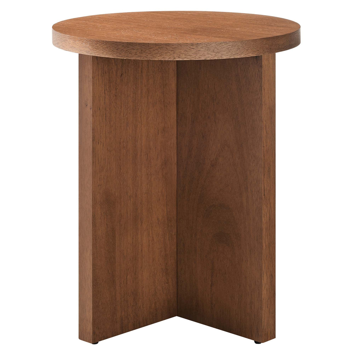 Silas Round Wood Side Table natural oak finish with round top and pedestal base by Modway on Tampa Home & Garden Store