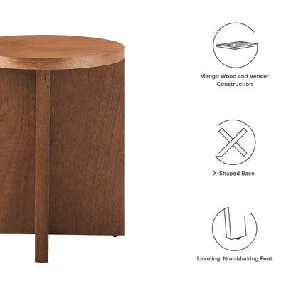 Silas Round Mango Wood Side Table by Modway