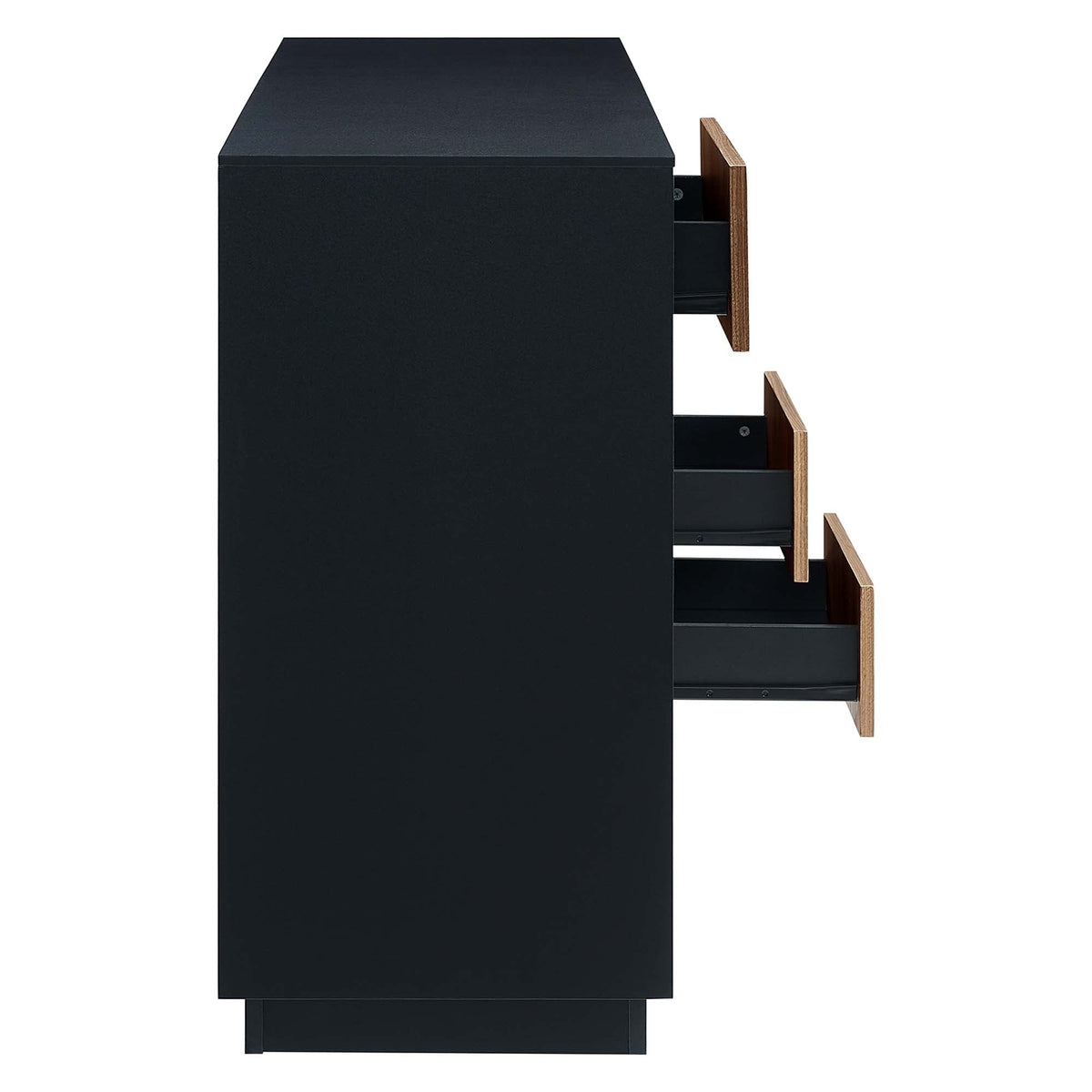 Holden 47-Inch Sideboard by Modway, black finish with wood-tone drawer fronts, 4 drawers on Tampa Home & Garden Store