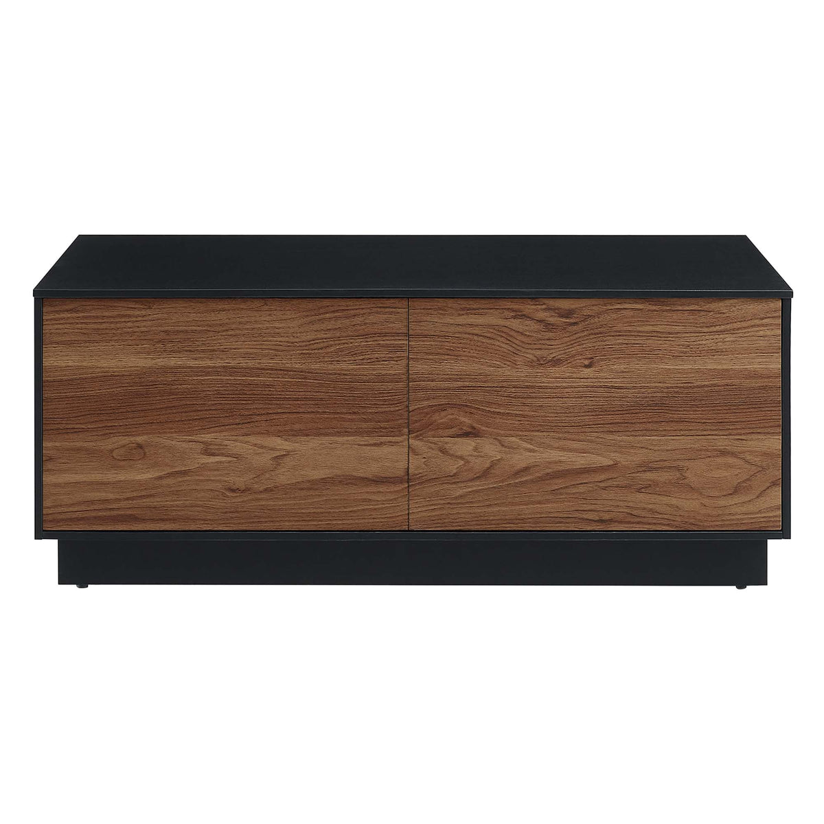 Holden 36-Inch Coffee Table by Modway black top with walnut veneer base, modern living room on Tampa Home & Garden Store