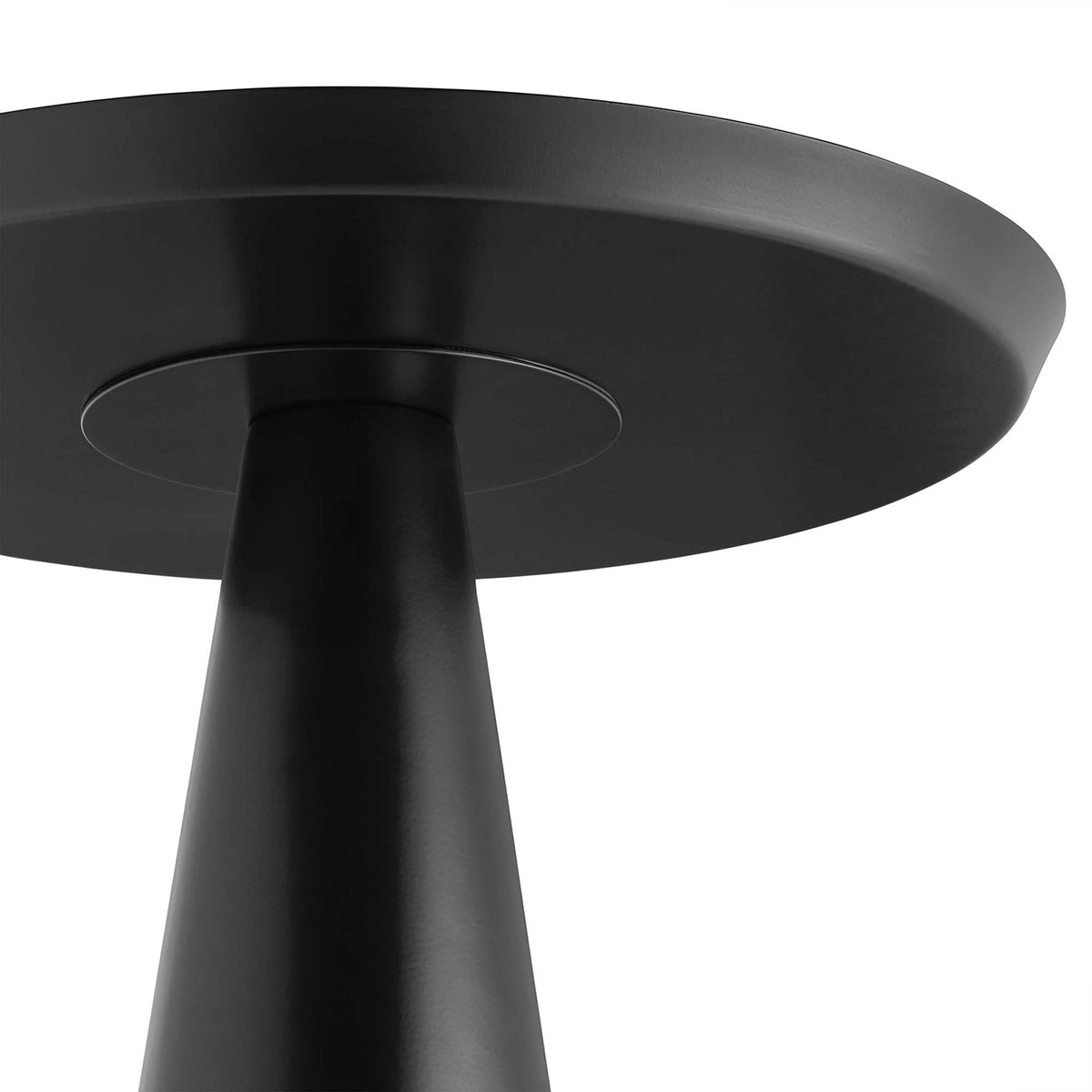 Maren Round Side Table by Modway, black matte round top with pedestal base on Tampa Home & Garden Store