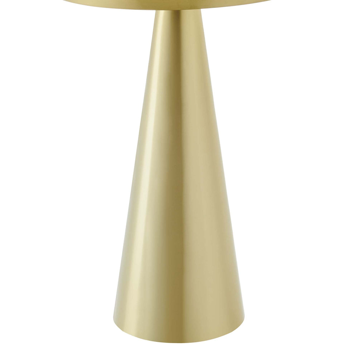 Maren Round Side Table by Modway, gold metallic pedestal base on Tampa Home & Garden Store