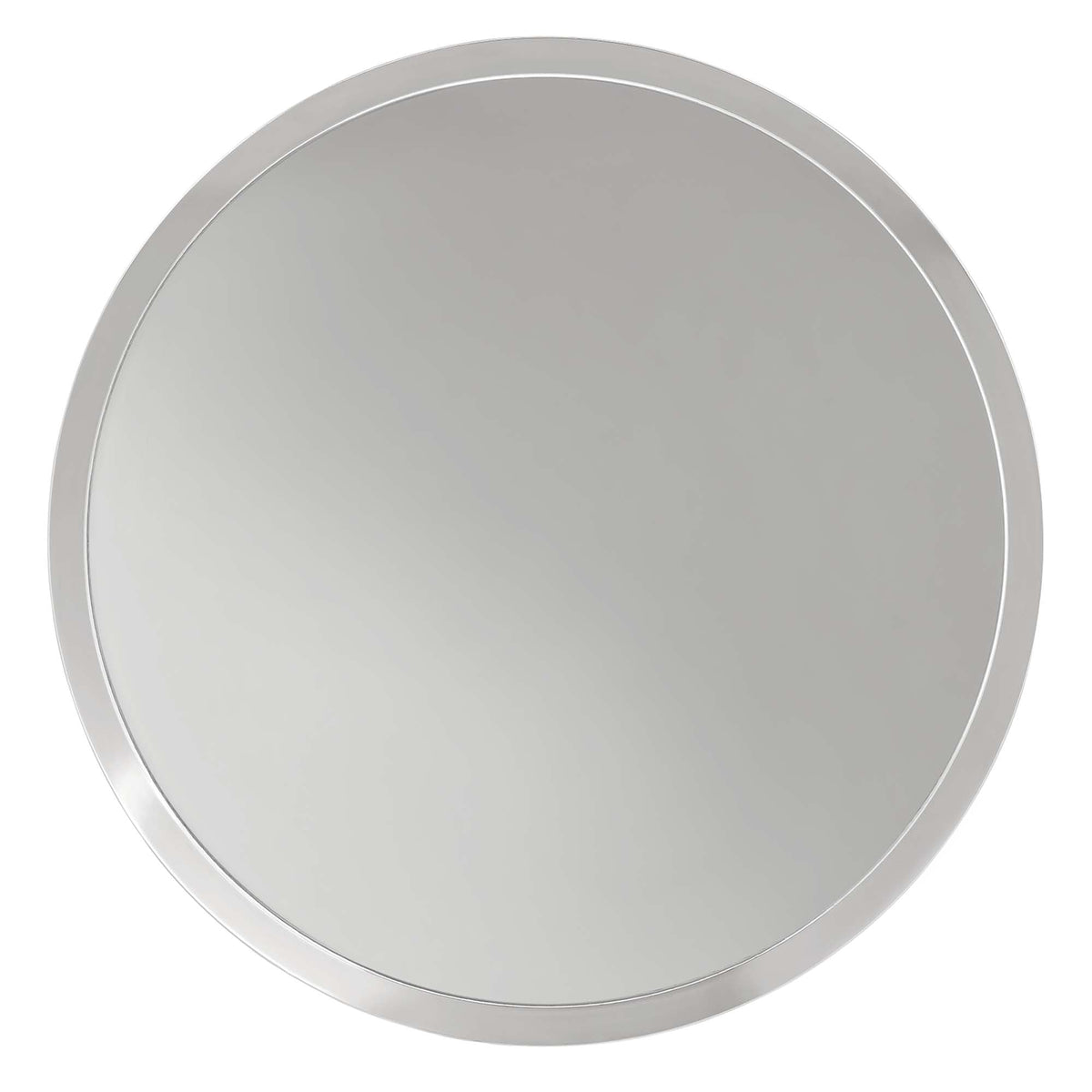 Maren Round Side Table by Modway round silver metal frame with glass top on Tampa Home & Garden Store