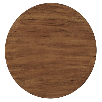 Viva Round Acacia Wood Side Table by Modway, round table in rich brown with natural grain on Tampa Home & Garden Store