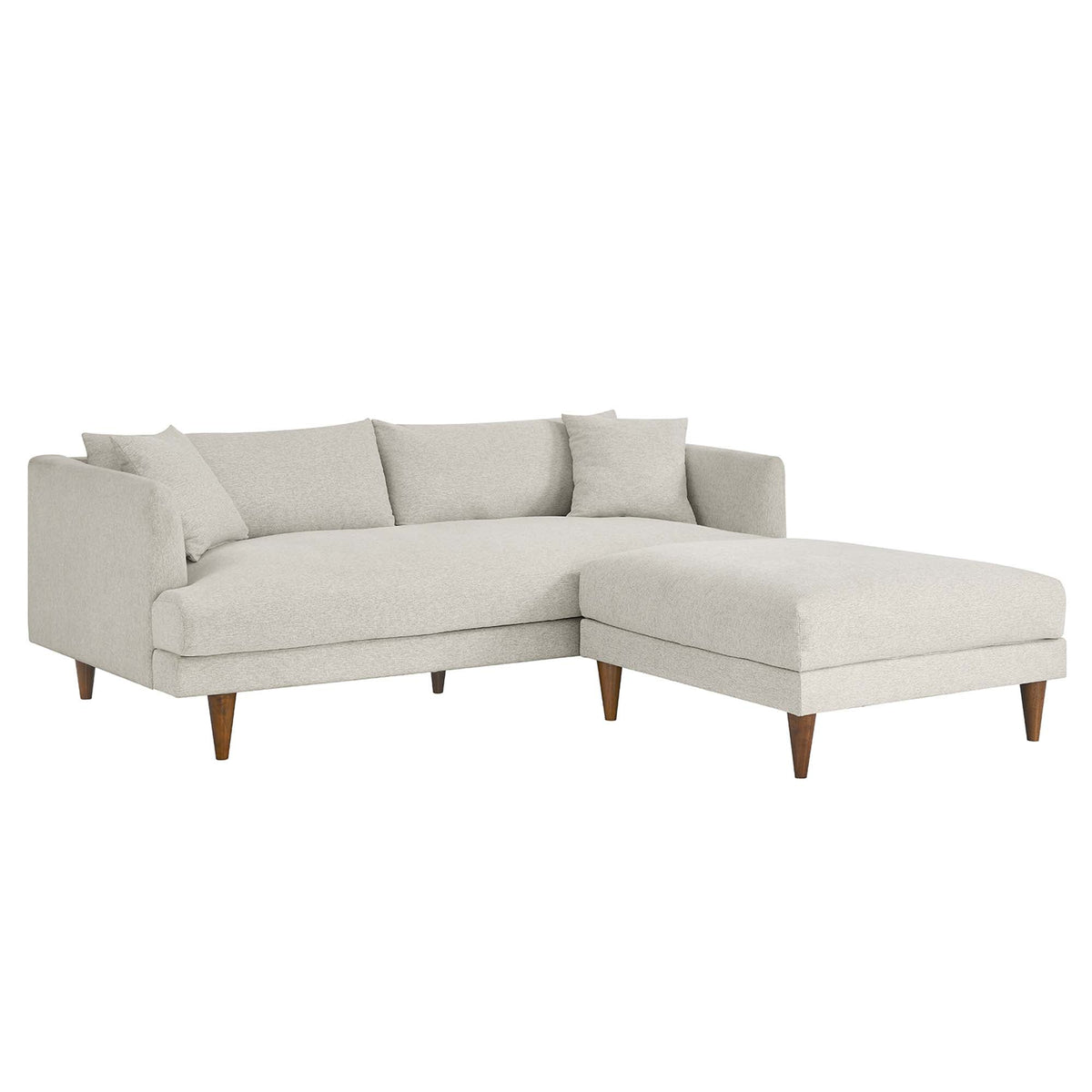 Zoya Down Filled Overstuffed Sofa and Ottoman Set fabric with tapered wooden legs by Modway on Tampa Home & Garden Store