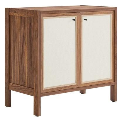Capri 33in wood grain storage cabinet by Modway with light beige panel doors on Tampa Home & Garden Store