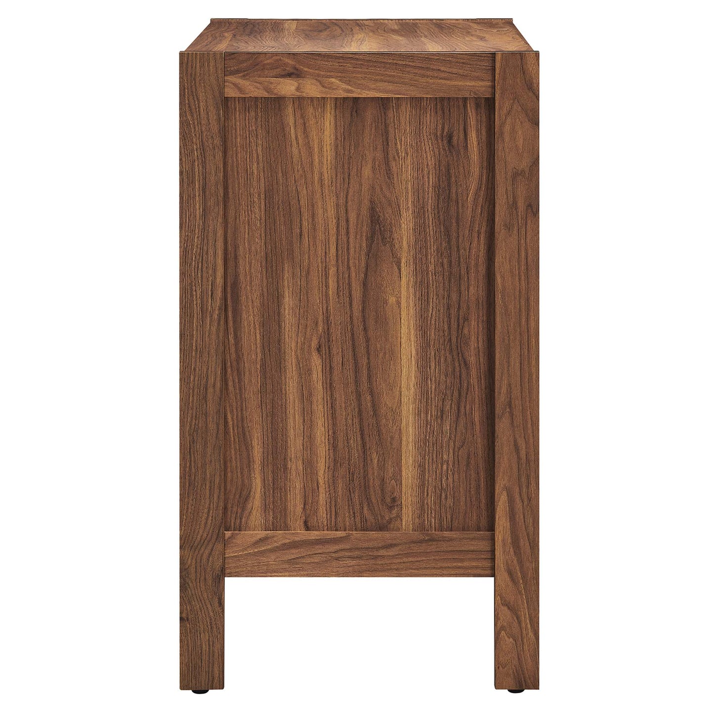 Capri 33-inch Wood Grain Storage Cabinet by Modway with upper drawer and open storage in brown on Tampa Home & Garden Store