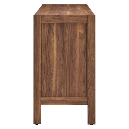 Capri 65in Wood Grain Sideboard Storage Cabinet by Modway, walnut wood grain buffet on Tampa Home & Garden Store