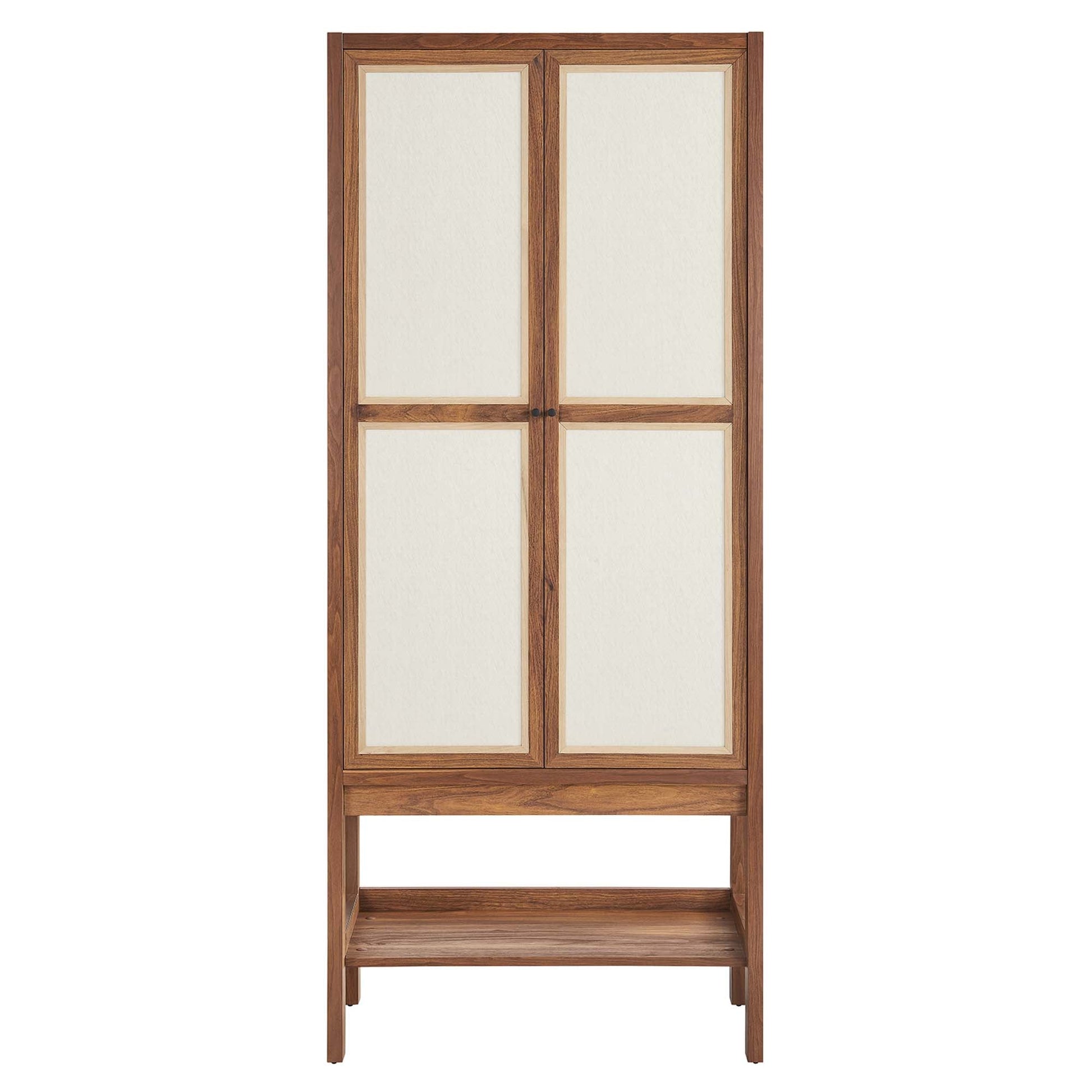 Capri Tall Wood Grain Standing Storage Cabinet by Modway with light panels on Tampa Home & Garden Store