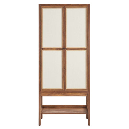 Capri Tall Wood Grain Standing Storage Cabinet by Modway with light panels on Tampa Home & Garden Store