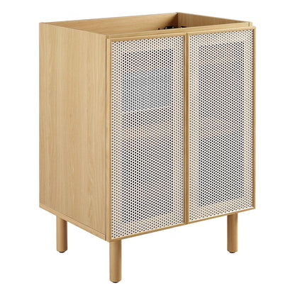 Calla 24 Inch Perforated Metal Vanity Cabinet