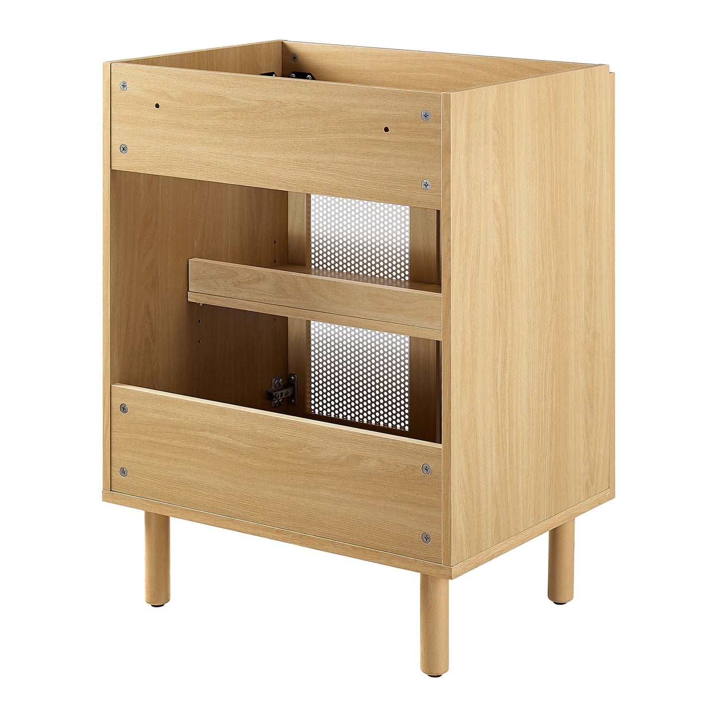 Calla 24 Inch Perforated Metal Vanity Cabinet