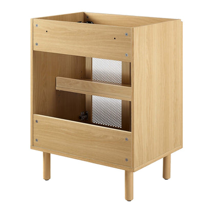 Calla 24 Inch Perforated Metal Vanity Cabinet