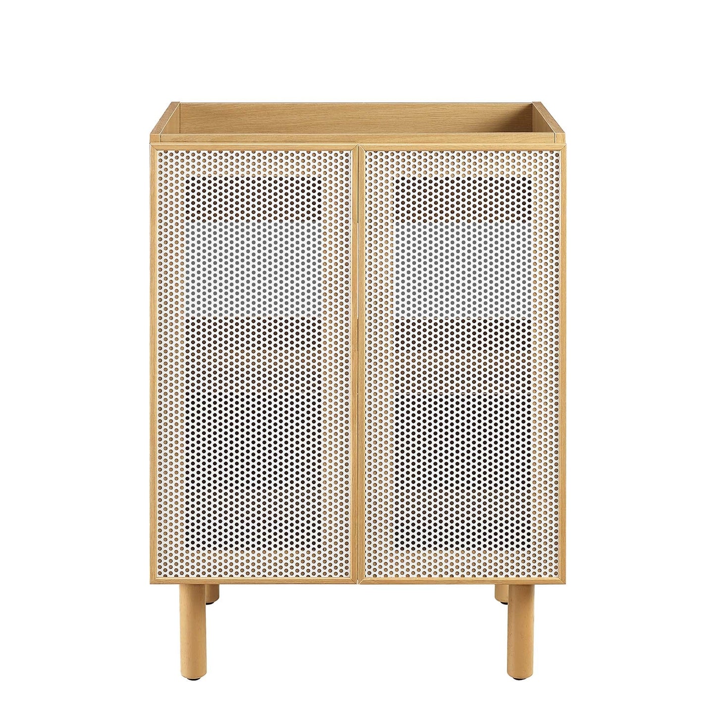 Calla 24 Inch Perforated Metal Vanity Cabinet