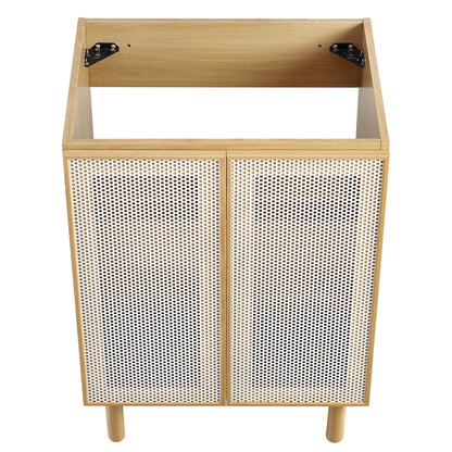 Calla 24 Inch Perforated Metal Vanity Cabinet