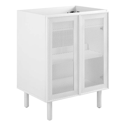Calla 24 Inch Perforated Metal Vanity Cabinet
