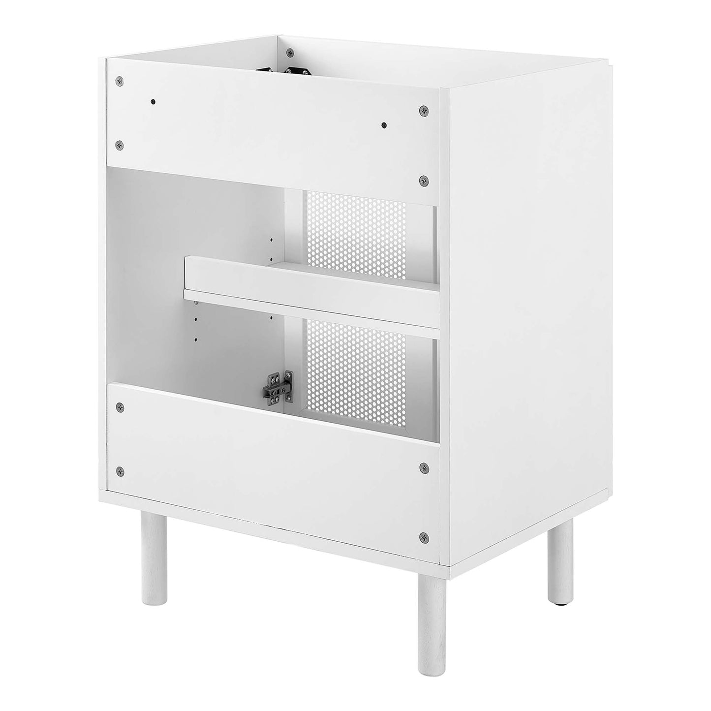Calla 24 Inch Perforated Metal Vanity Cabinet