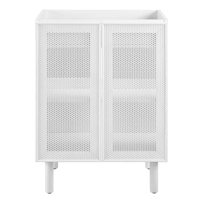 Calla 24 Inch Perforated Metal Vanity Cabinet