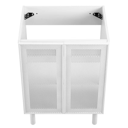 Calla 24 Inch Perforated Metal Vanity Cabinet