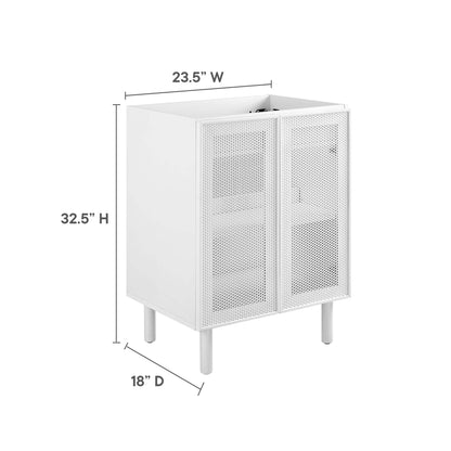 Calla 24 Inch Perforated Metal Vanity Cabinet