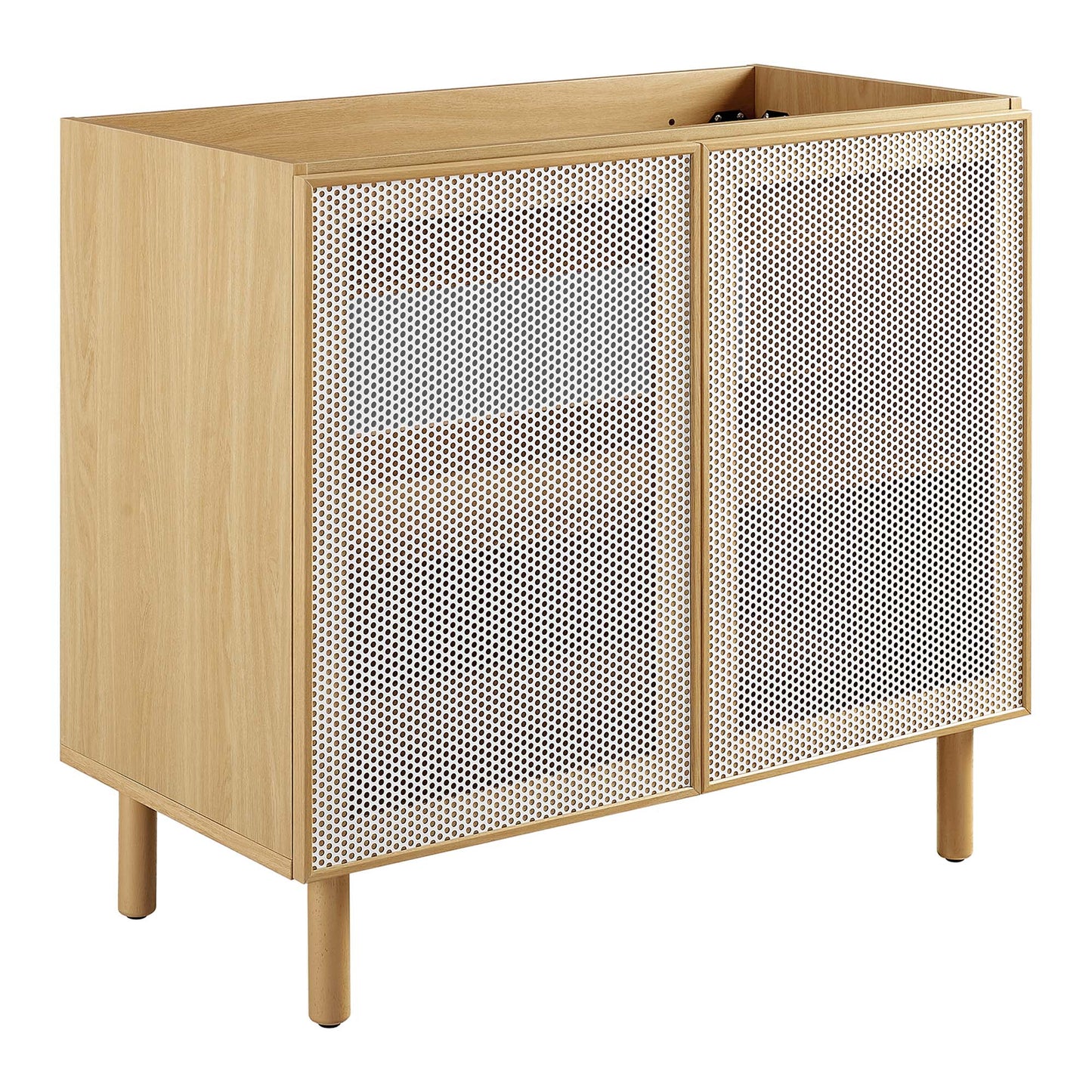 Calla 36 Inch Perforated Metal Bathroom Vanity