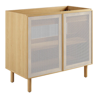 Calla 36 Inch Perforated Metal Bathroom Vanity
