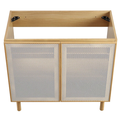 Calla 36 Inch Perforated Metal Bathroom Vanity
