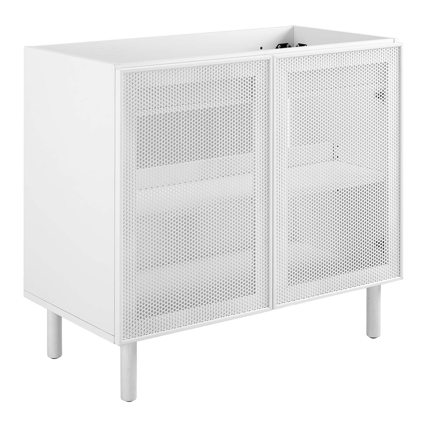 Calla 36 Inch Perforated Metal Bathroom Vanity