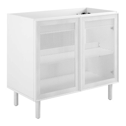 Calla 36 Inch Perforated Metal Bathroom Vanity
