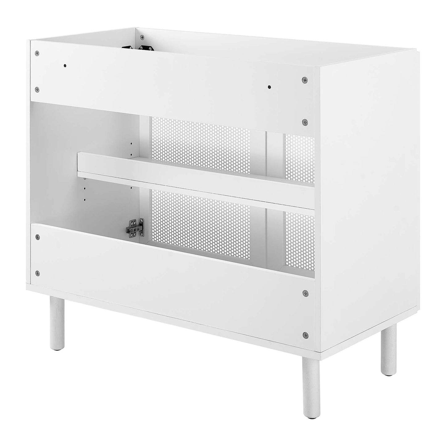 Calla 36 Inch Perforated Metal Bathroom Vanity