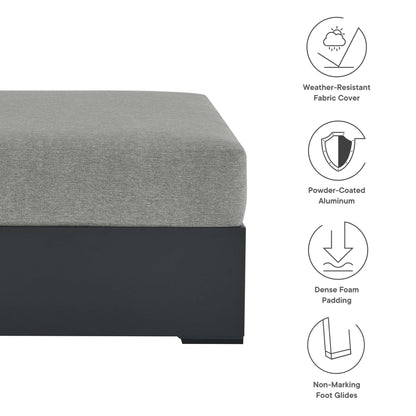Modway Tahoe Outdoor Patio Aluminum Ottoman