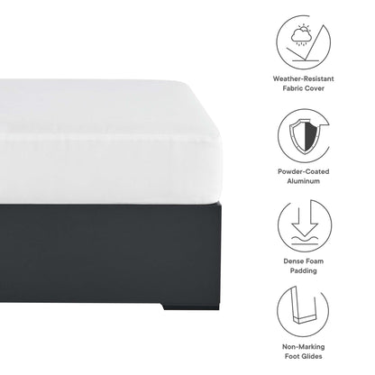 Modway Tahoe Outdoor Patio Aluminum Ottoman