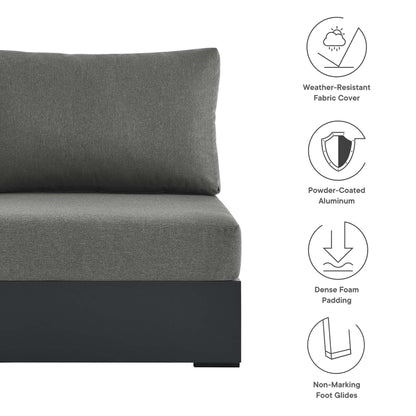 Tahoe Outdoor Chair in gray powder-coated aluminum with weather fabric cover by Modway on Tampa Home & Garden Store