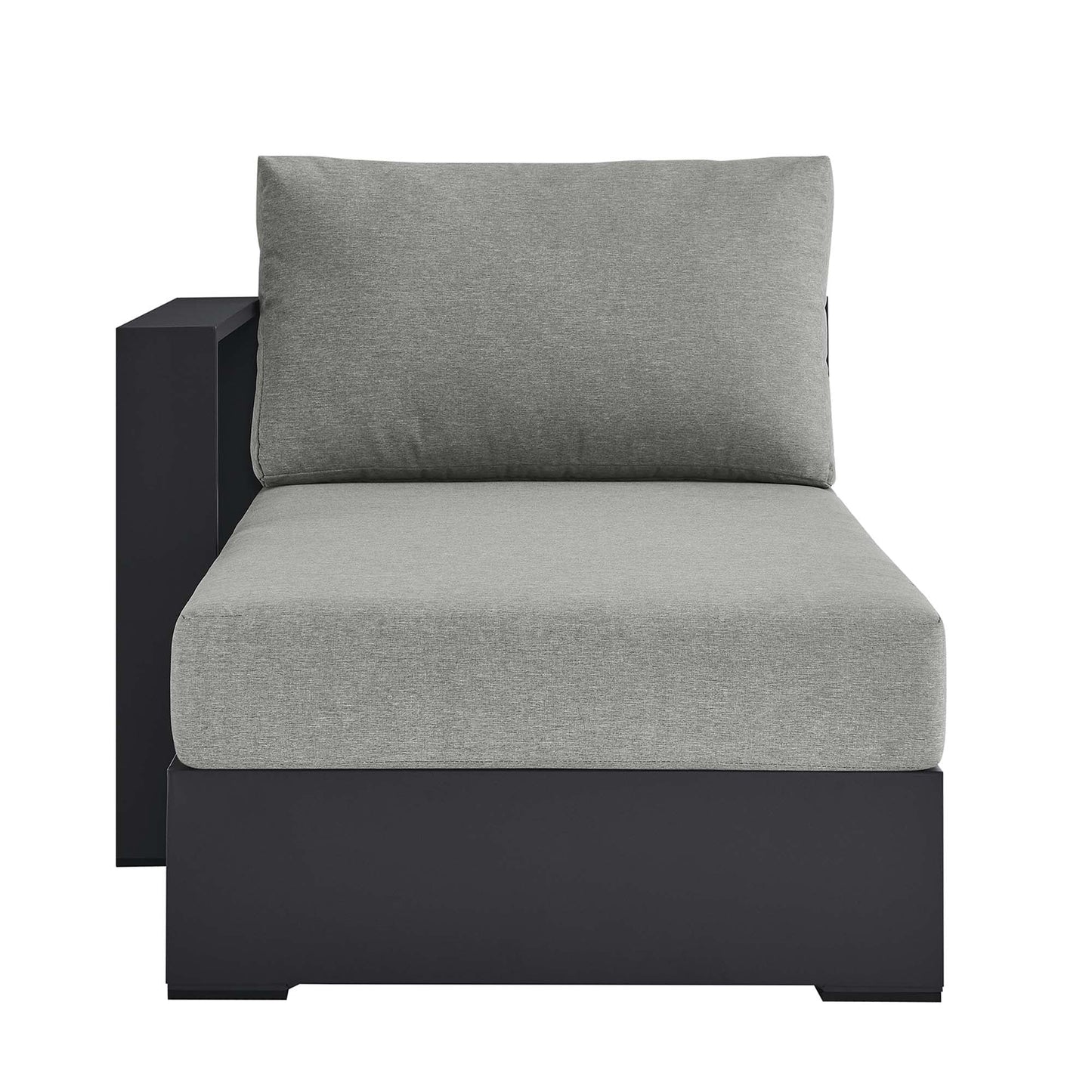 Tahoe Left-Facing Outdoor Chaise Lounge with gray cushions, aluminum by HouseOfZazla on Tampa Home & Garden Store