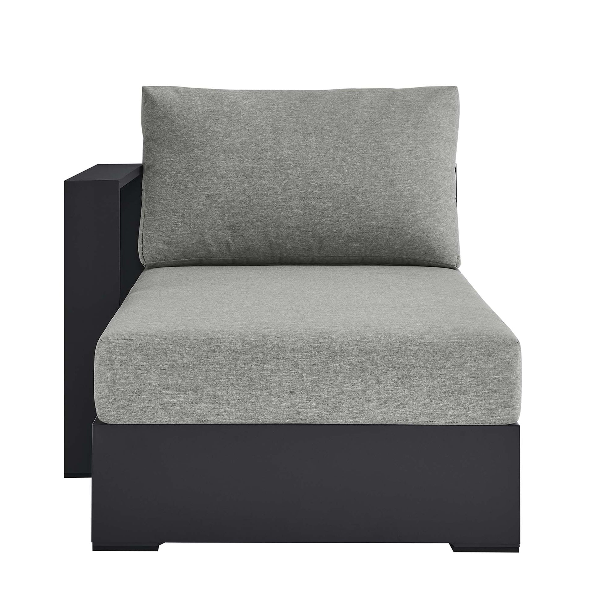 Tahoe Left-Facing Outdoor Chaise Lounge with gray cushions, aluminum by HouseOfZazla on Tampa Home & Garden Store