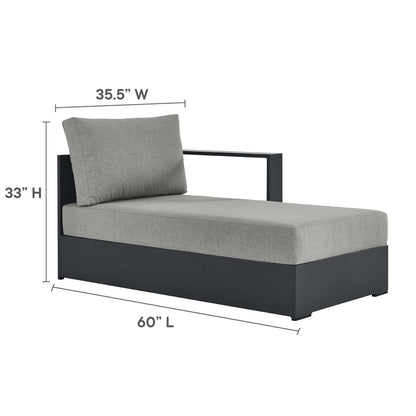 Tahoe Outdoor Patio Aluminum Right Chaise Lounge