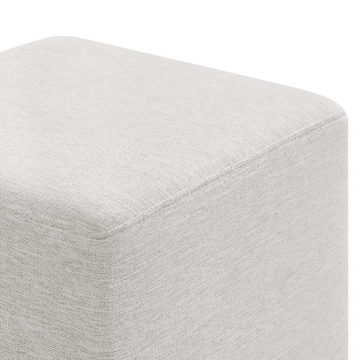 Callum 17in square woven heathered fabric ottoman in beige by Modway on Tampa Home & Garden Store