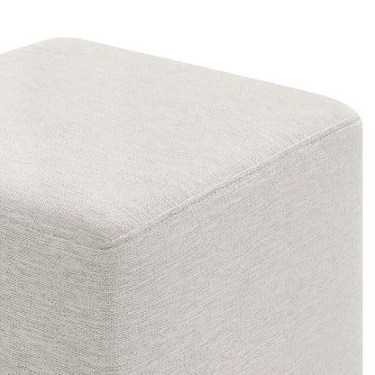 Callum 17in square woven heathered fabric ottoman in beige by Modway on Tampa Home & Garden Store