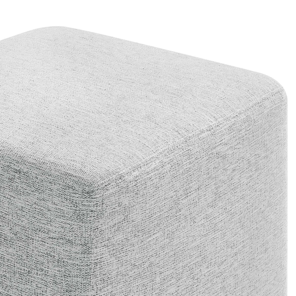 Callum 17in square woven heathered fabric ottoman by Modway in light gray upholstery on Tampa Home & Garden Store