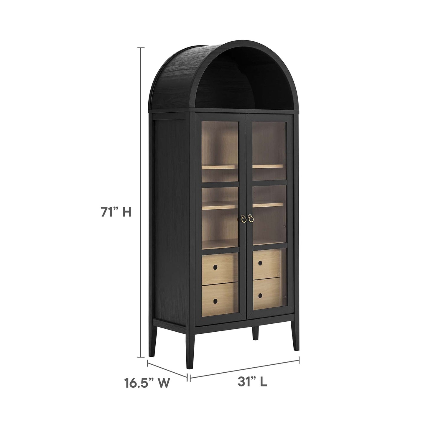 Modway Nolan Arched Storage Display Cabinet