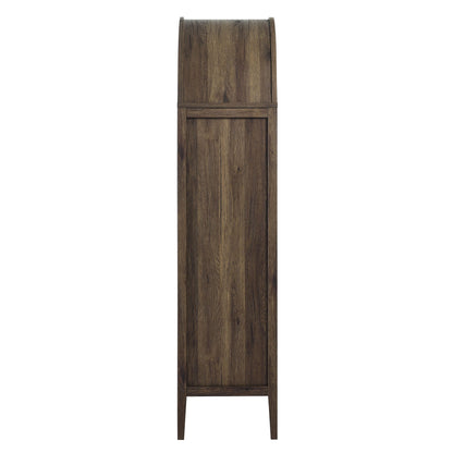 Nolan tall arched storage display cabinet by Modway in dark wood finish on Tampa Home & Garden Store