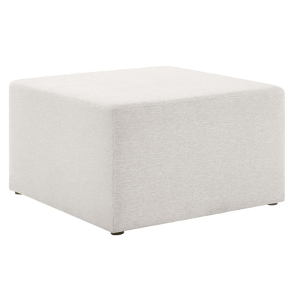 Callum 28in square woven heathered fabric ottoman by Modway in light beige on Tampa Home & Garden Store