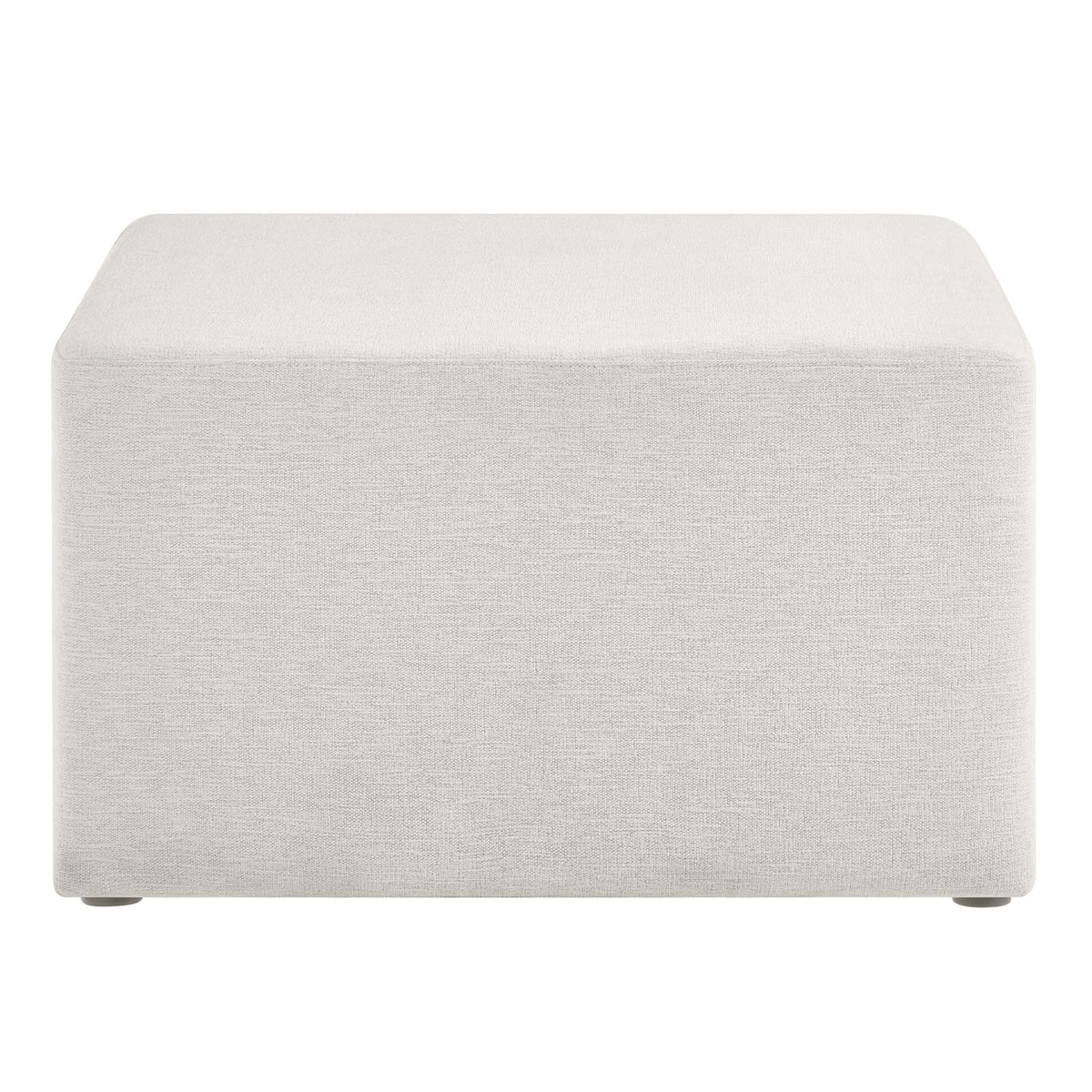 Callum 28in square woven heathered fabric ottoman by Modway, light beige on Tampa Home & Garden Store
